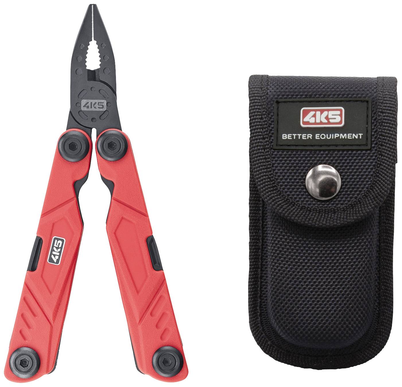 4K5 Tools MT 400 MultiTool Large 600.400A Multitool + sheath Red, Black
