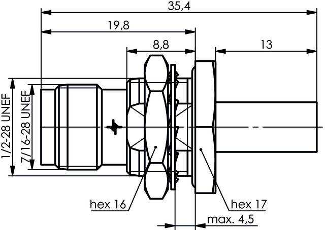 Telegärtner 100023783 100023783 TNC connector Connector, straight 1 pc(s)