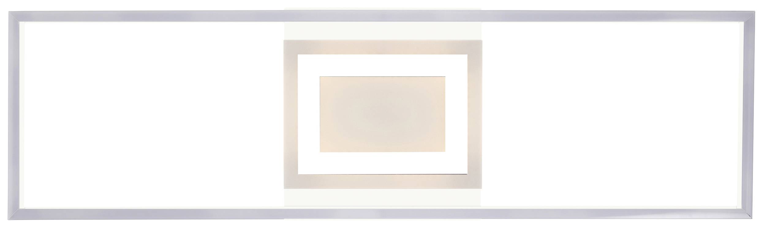 A work of art featuring multiple rectangular frames in various shades of grey, overlapping to create a central pattern.