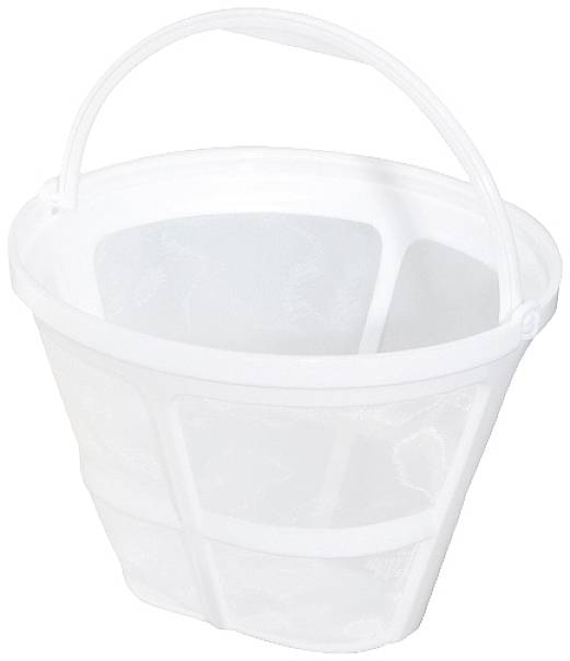 White plastic tub with handle, empty.