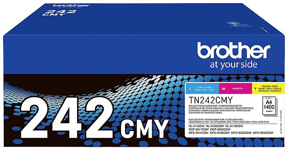 Brother Toner TN-242CMY Original Set Cyan, Magenta, Yellow 1400 Sides TN242CMY