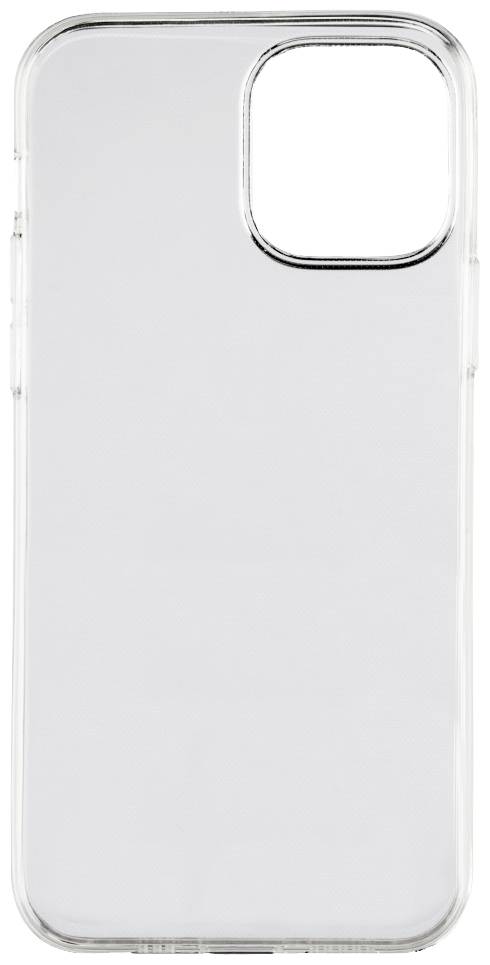 A transparent plastic smartphone case. It protects the device from scratches and impacts.