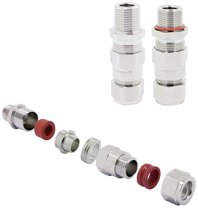 Weidmüller 1185050000 Cable gland with seal, with strain relief M63 Brass (Ni-plated) 40 pc(s)