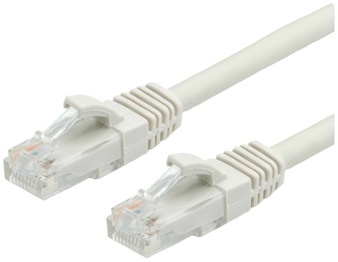 Value 21.99.0203 RJ45 Network cable, patch cable CAT 6 U/UTP 3.00 m Grey 1 pc(s)