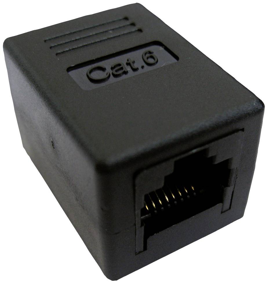 Value RJ45 connector RJ45 Adapter CAT 6 [1x RJ45 8p8c socket - 1x RJ45 8p8c socket] Black