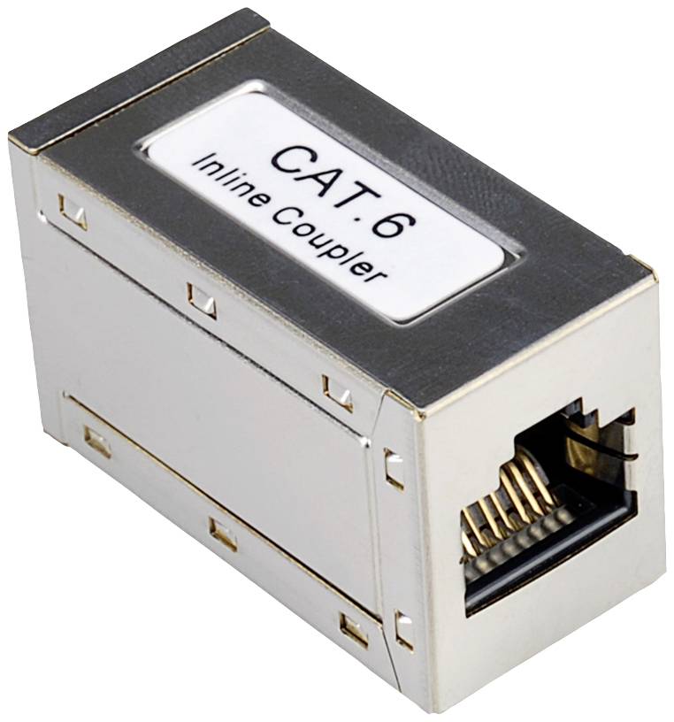 Roline RJ45 connector RJ45 Adapter CAT 6 Silver