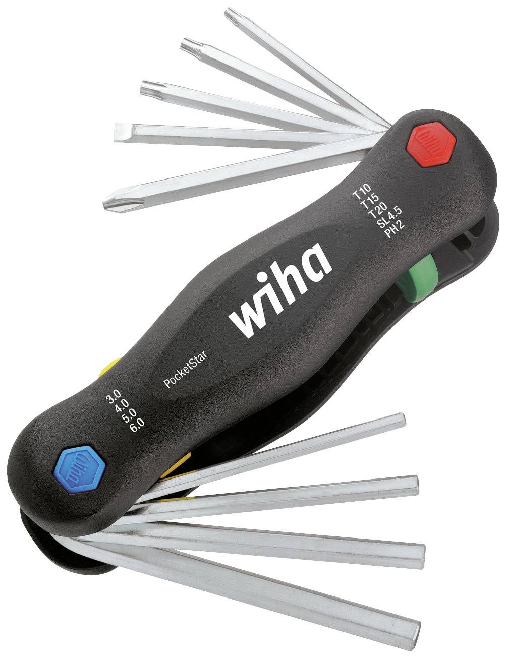 Wiha PocketStar 25293 Multitool No. of functions 9 Black