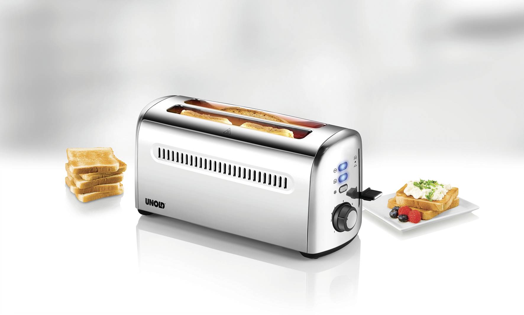 Unold 4er Retro Toaster Indicator light Stainless steel