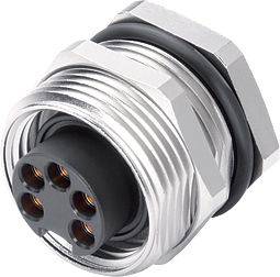 binder 09 2450 180 05 Socket, straight, Sleeve socket Total number of pins: 5 + PE Series (round connectors): 820 20 pc(s)