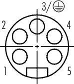 binder 09 2450 180 05 Socket, straight, Sleeve socket Total number of pins: 5 + PE Series (round connectors): 820 20 pc(s)