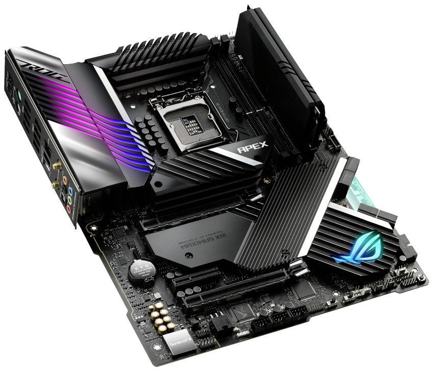 Asus ROG MAXIMUS XIII APEX Motherboard PC base Intel® 1200 Form factor (details) ATX Motherboard chipset Intel® Z590