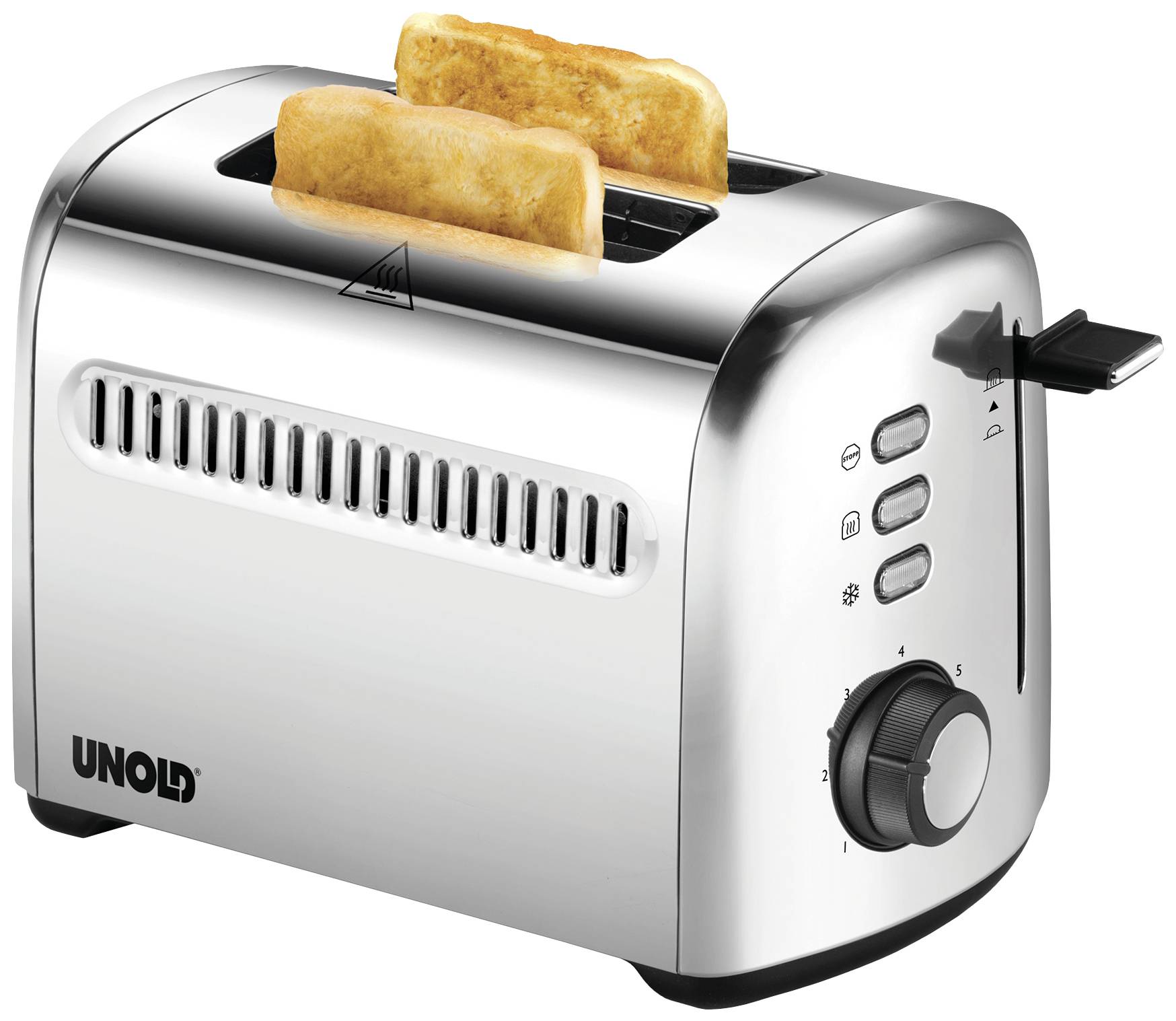 Unold 2er Retro Toaster Indicator light Stainless steel