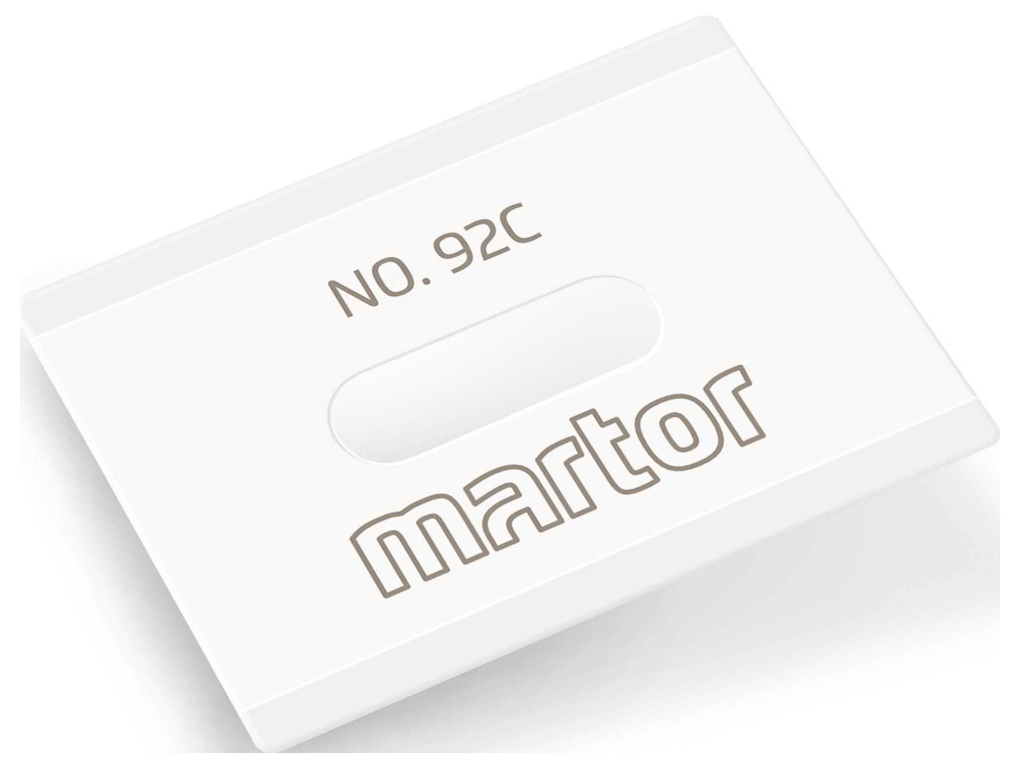 A white replacement blade with the print 'NO. 92C' and 'martor', rectangular shape.