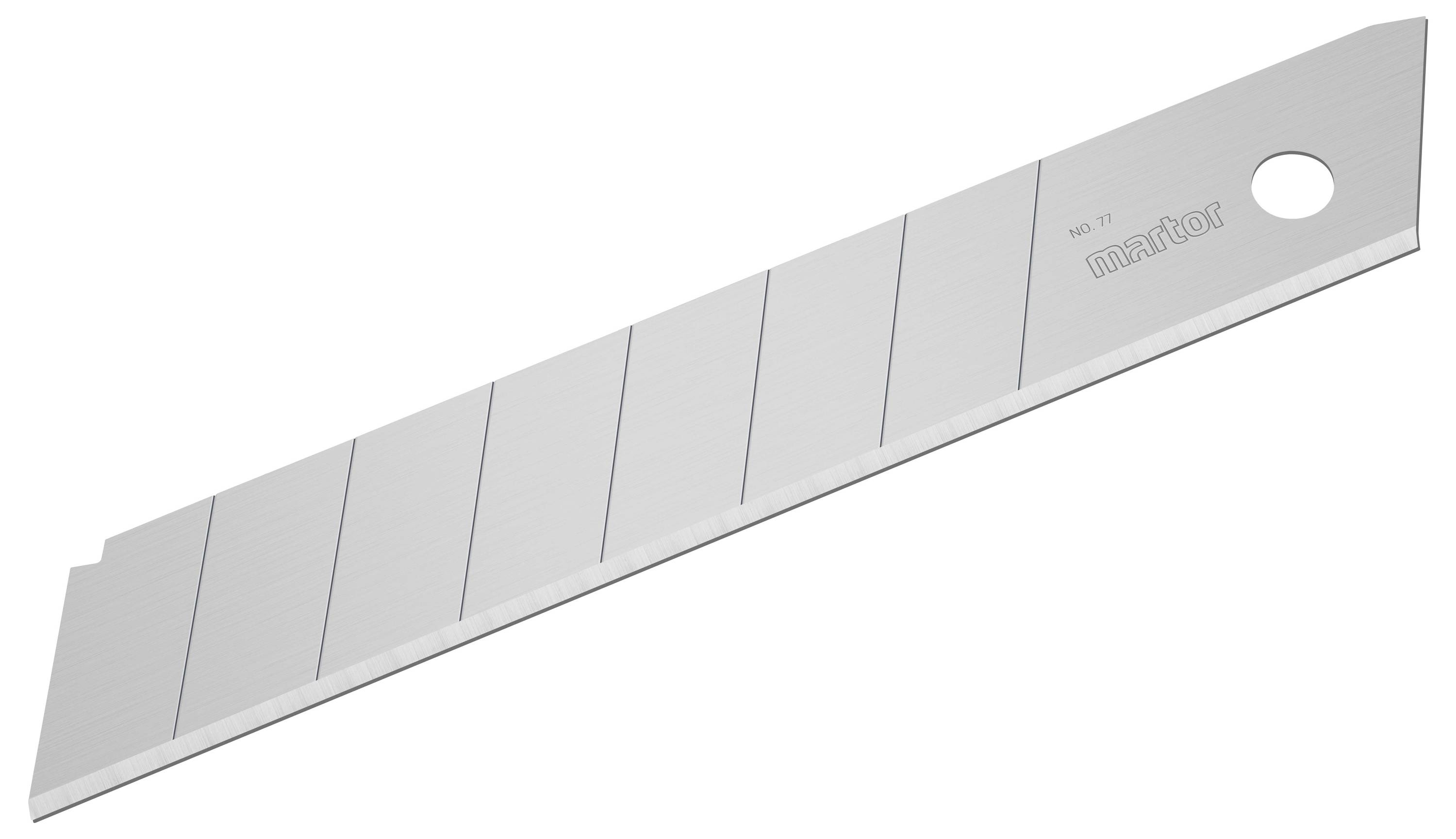 A replacement blade strip with multiple breakable segments, showing size No. 17 and the marktor brand.