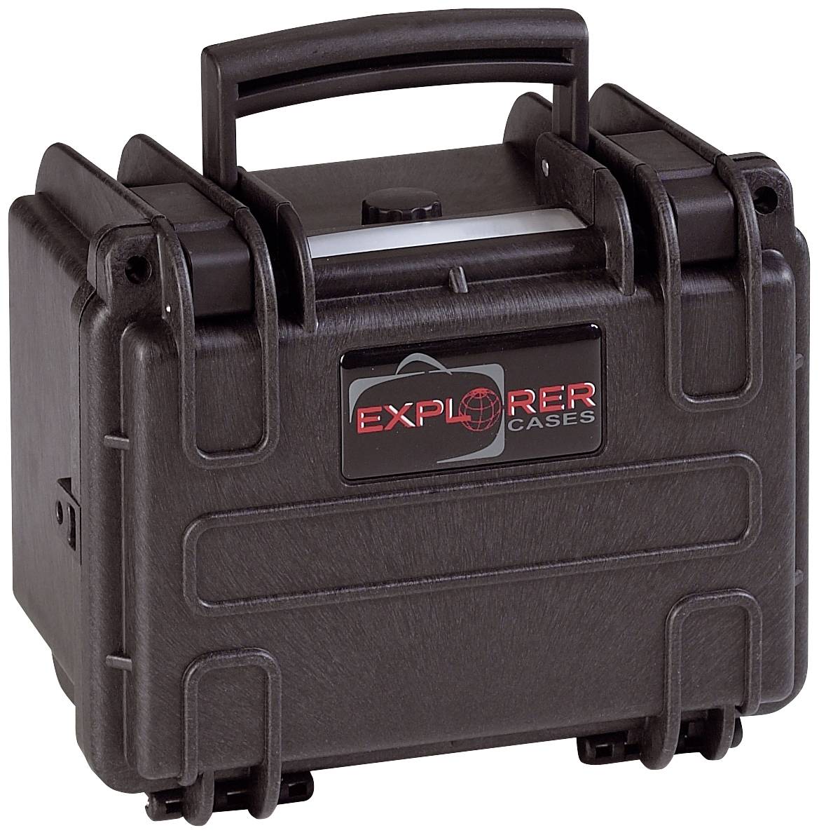 Robust black case with red 'EXPLORER Cases' logo, suitable for the secure transportation of sensitive equipment.