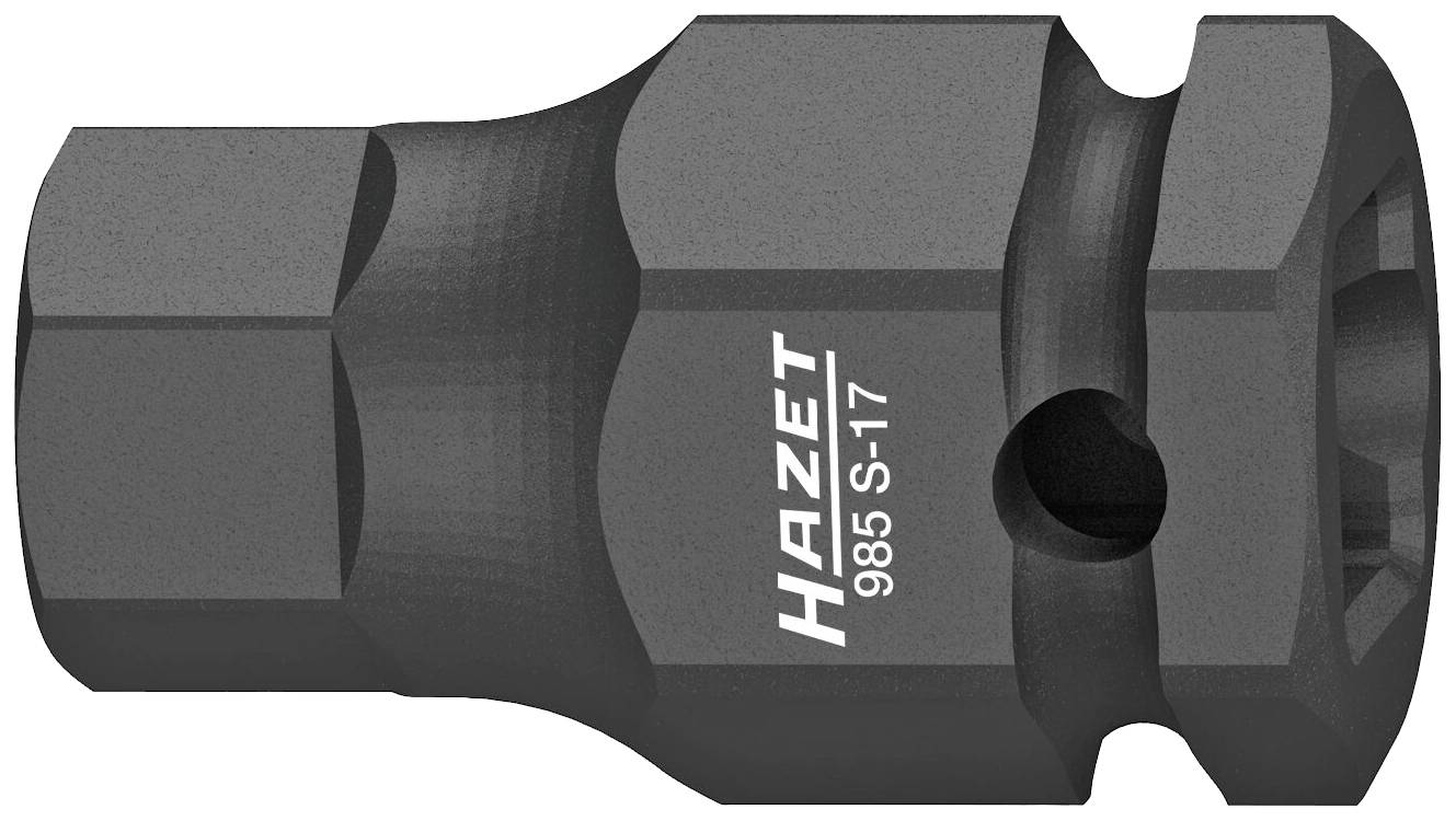 Hazet socket insert, model number 985 S-17, made of dark steel, suitable for screw-related work.