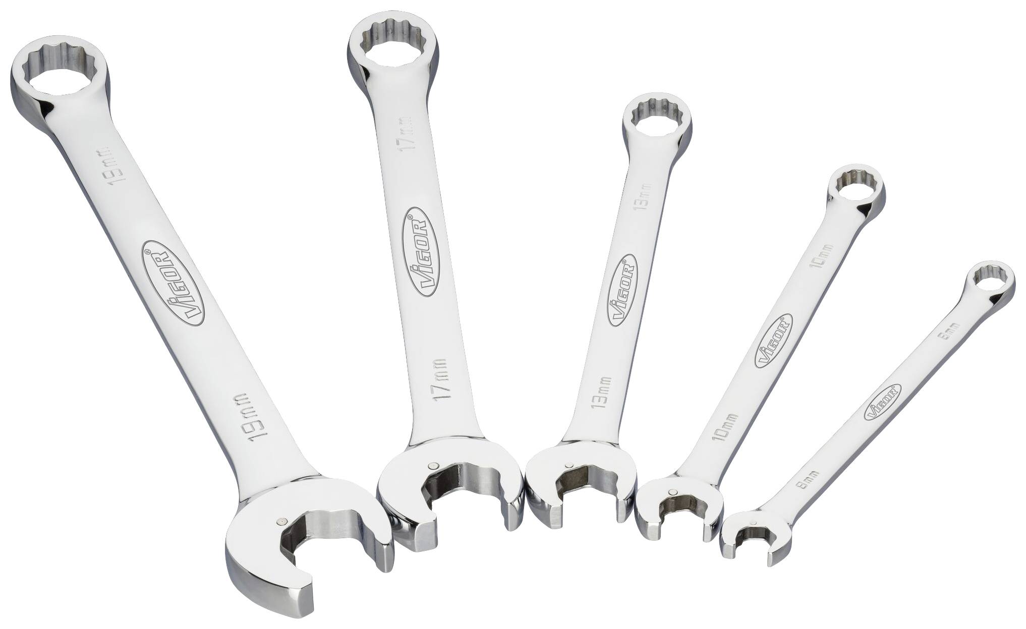 Vigor V4951 V4951 Ratcheting crowfoot wrench set