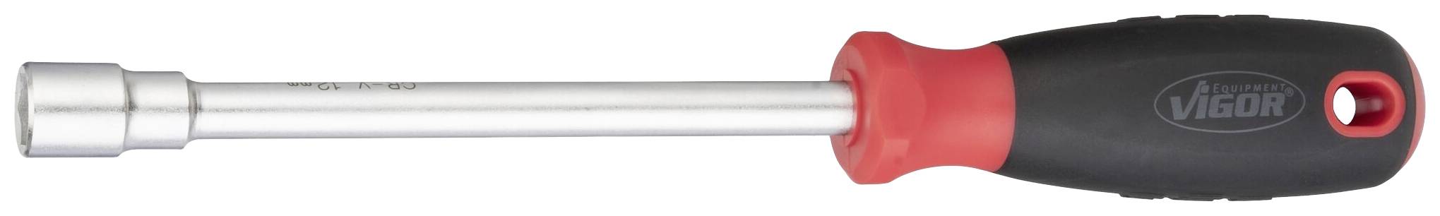 Socket screwdriver with red and black handle, suitable for work on socket-head screws.