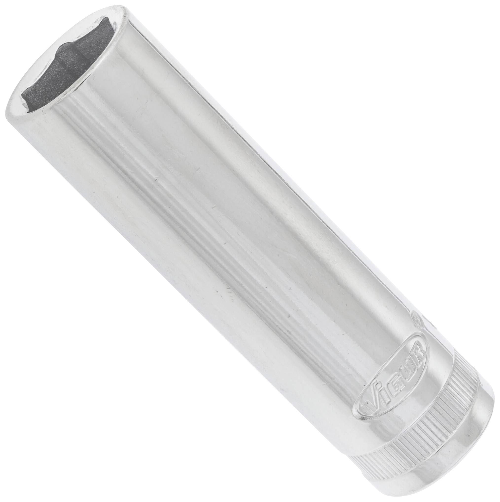 A silver, cylindrical tool part with a knurled end and the inscription 'Virage'. It looks like an allen key.