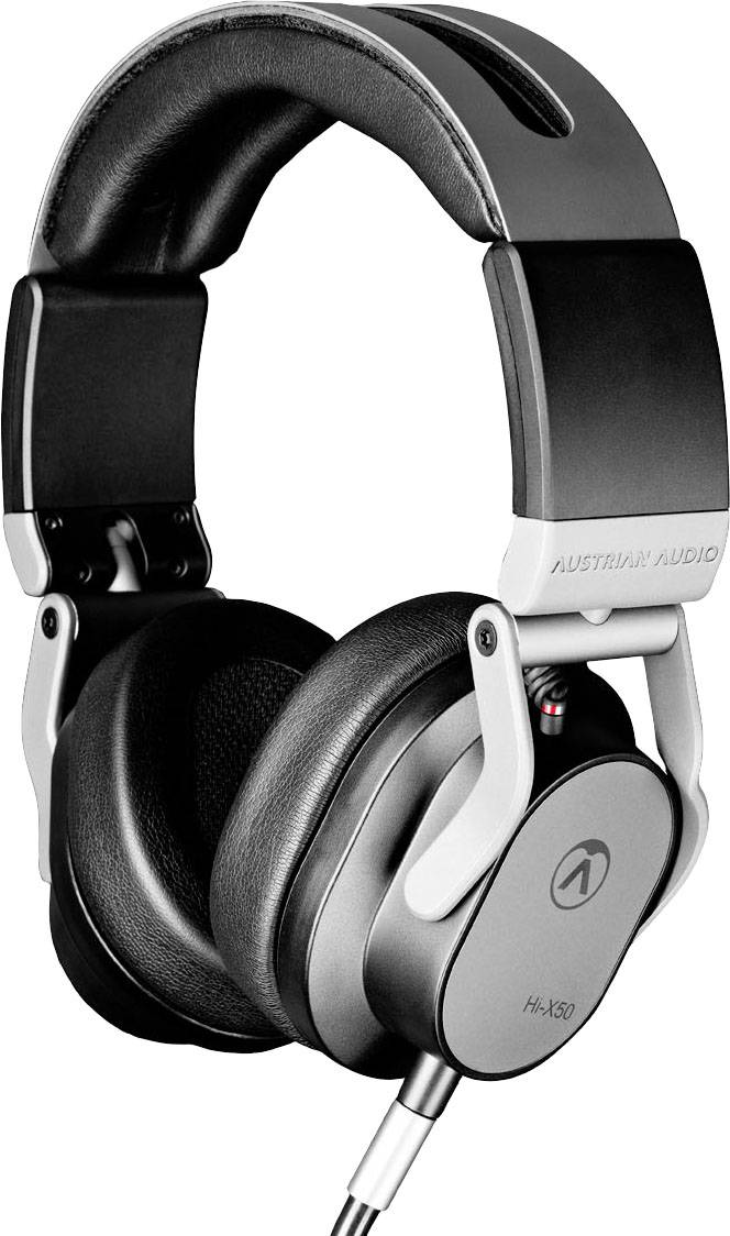 High-quality black headphones with padded ear cups and an adjustable headband, suitable for professional audio applications.