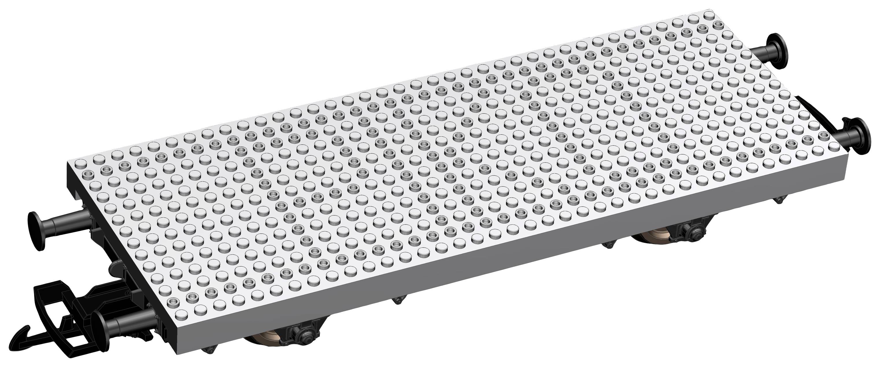 LEGO building plate on wheels.