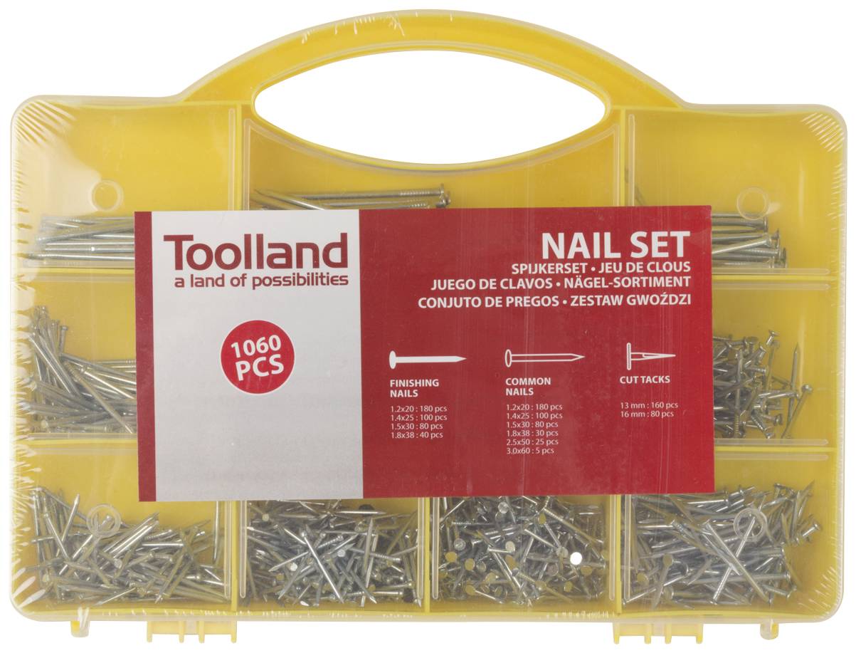 Toolland HAS13 Nail set Content 1060 pc(s)