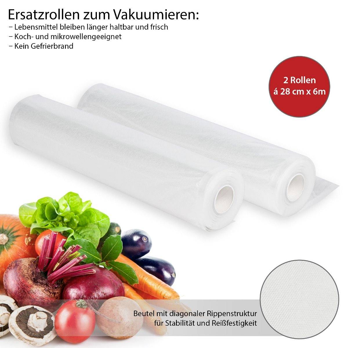 Profi Cook 8910155 2x Film rolls 28cm x 6m