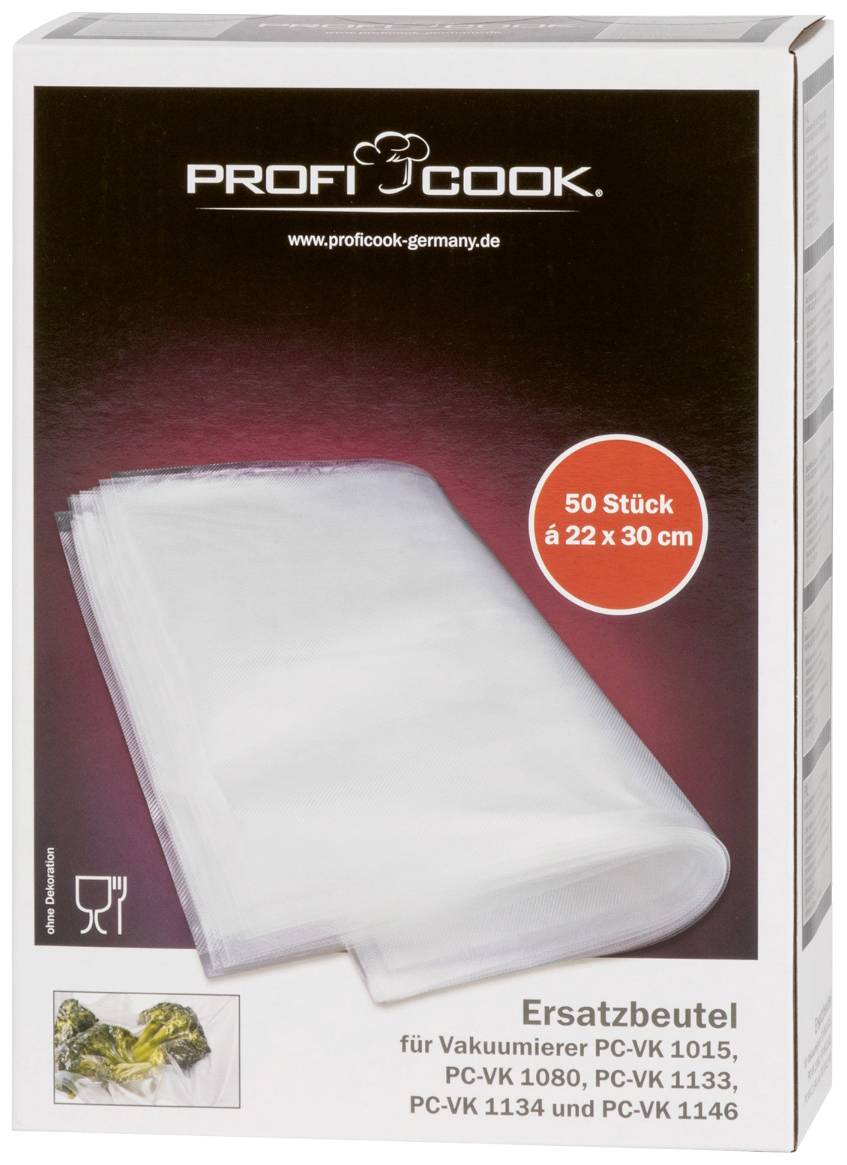 Profi Cook 8910151 50x vacuum bag small 22x30cm