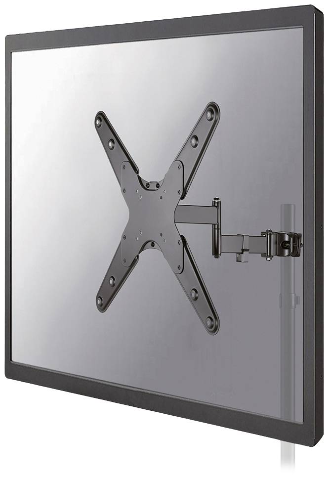 TV wall mount with pivoting arm on a grey background. Suitable for mounting flat-screen displays.