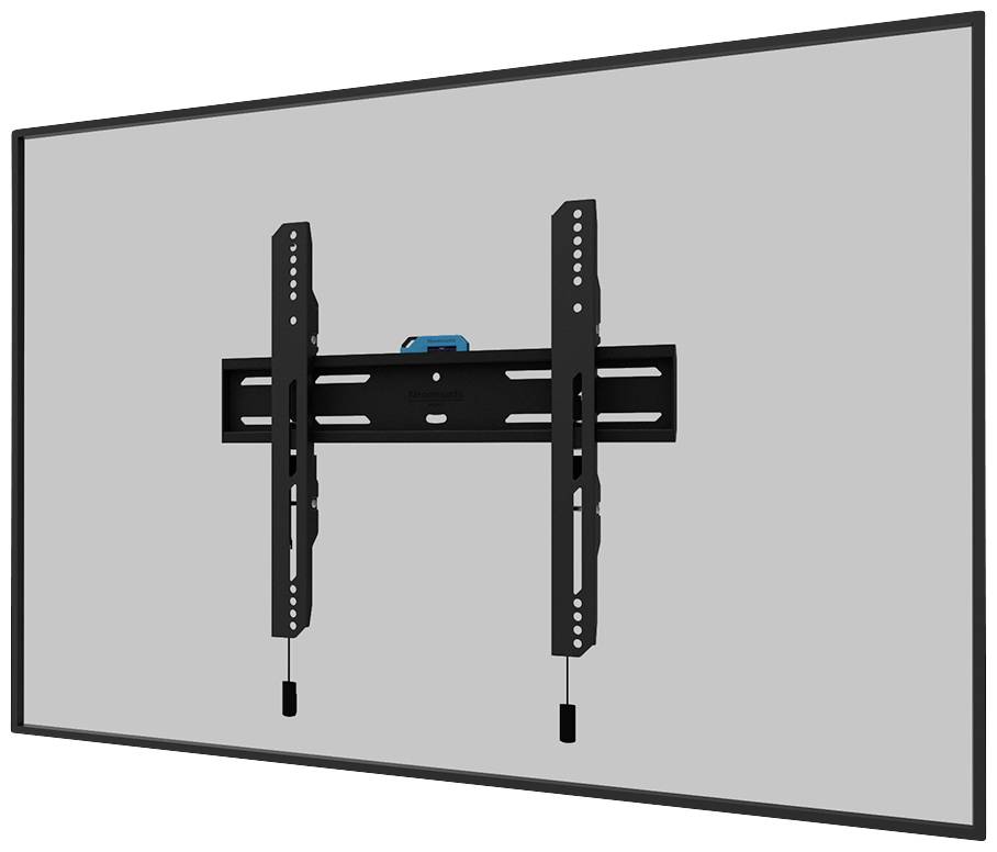 Wall mount for a flat-screen television, installed on a grey wall.