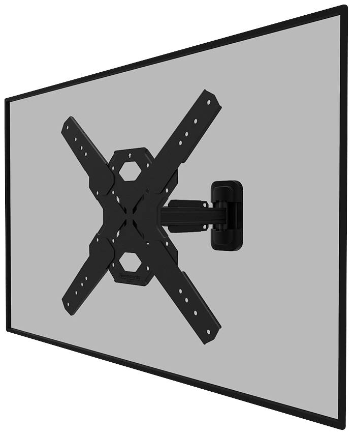 Wall mount for flat-screen televisions, tiltable and swivelling, for flexible positioning.