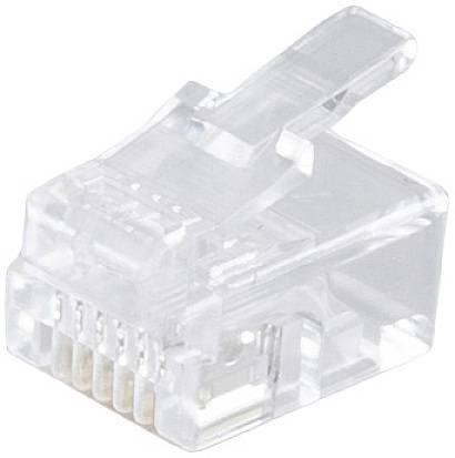 Shiverpeaks BASIC-S Network Modular plug RJ12 6polig, 6 contacts occupied, gold-plated contacts VE 10 BS72050-10 Plug, straight