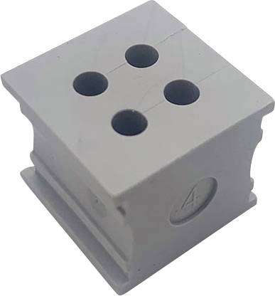 TRU COMPONENTS ELT 4/4 Cable grommet slotted Terminal Ø (max.) 4 mm Elastomer Grey