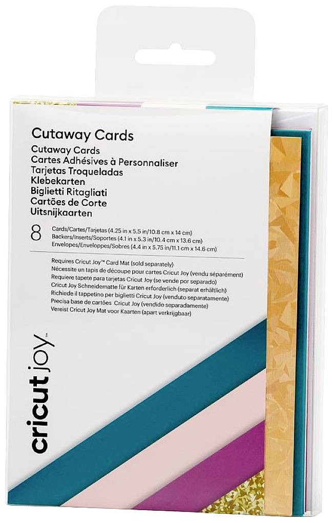 Cricut Joy™ Cutaway Cards Card set Petrol, Fuchsia, Gold, Rose