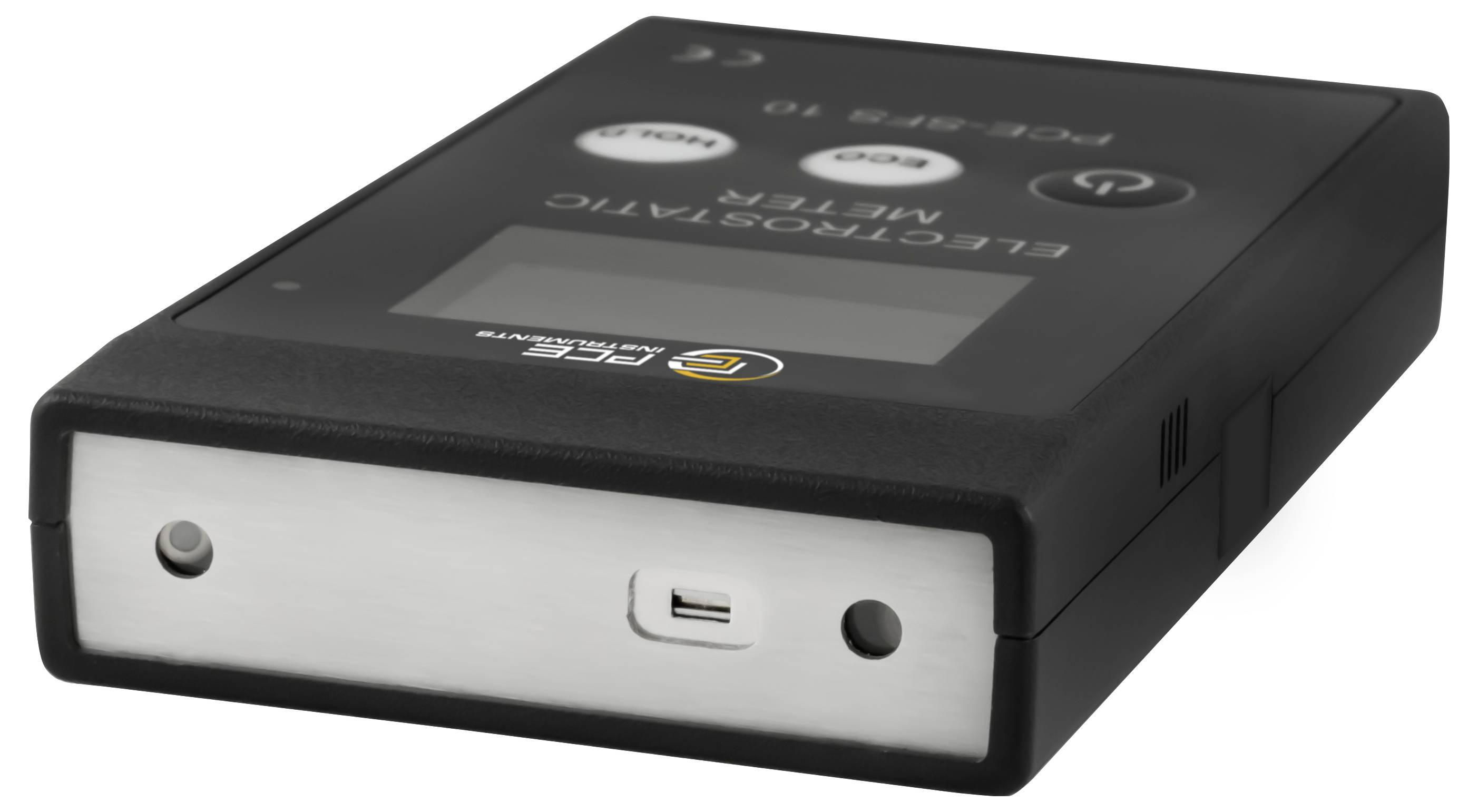 Portable electronic voting unit or ballot box with a dark case and front panel, shown at an angle.