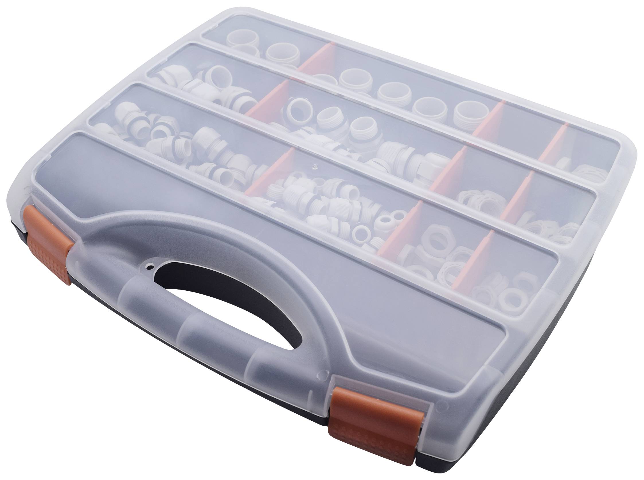 Quadrios 2102CA111 Cable gland set PA66 Grey-white (RAL 7035) 1 Set