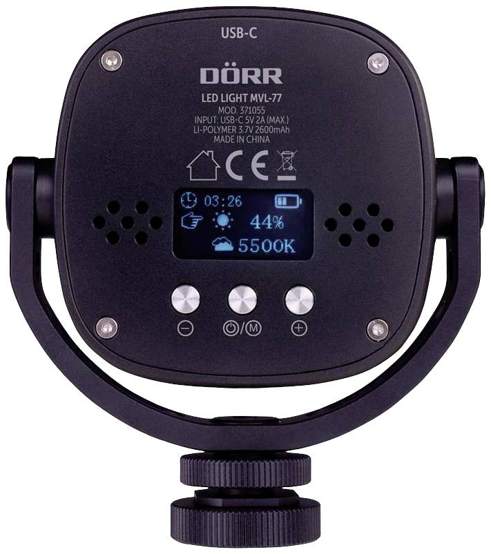 DÖRR MVL-77 LED video spotlight No. of LEDs=77 Bi-colour