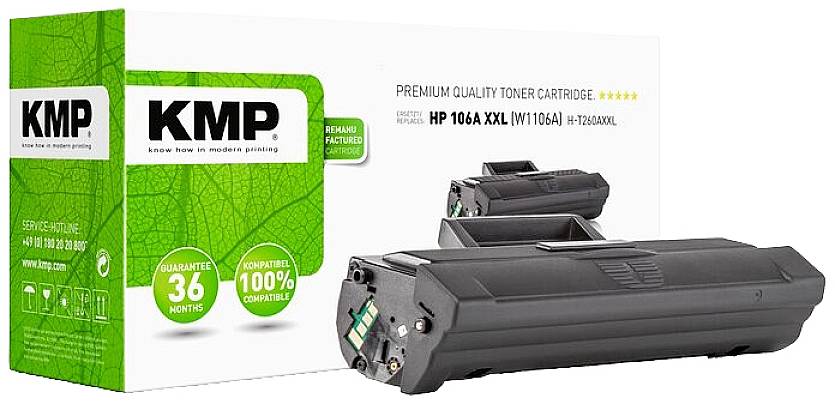 KMP Toner replaced HP 106A (W1106A) Compatible Black 2500 Sides H-T260XL 2556,5000