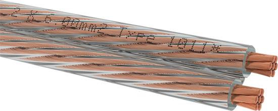 Two parallel, copper-coloured, twisted cables with the labelling 'ACSR/TW TYPE RSW'. Suitable for electricity transmission, structured for efficiency.