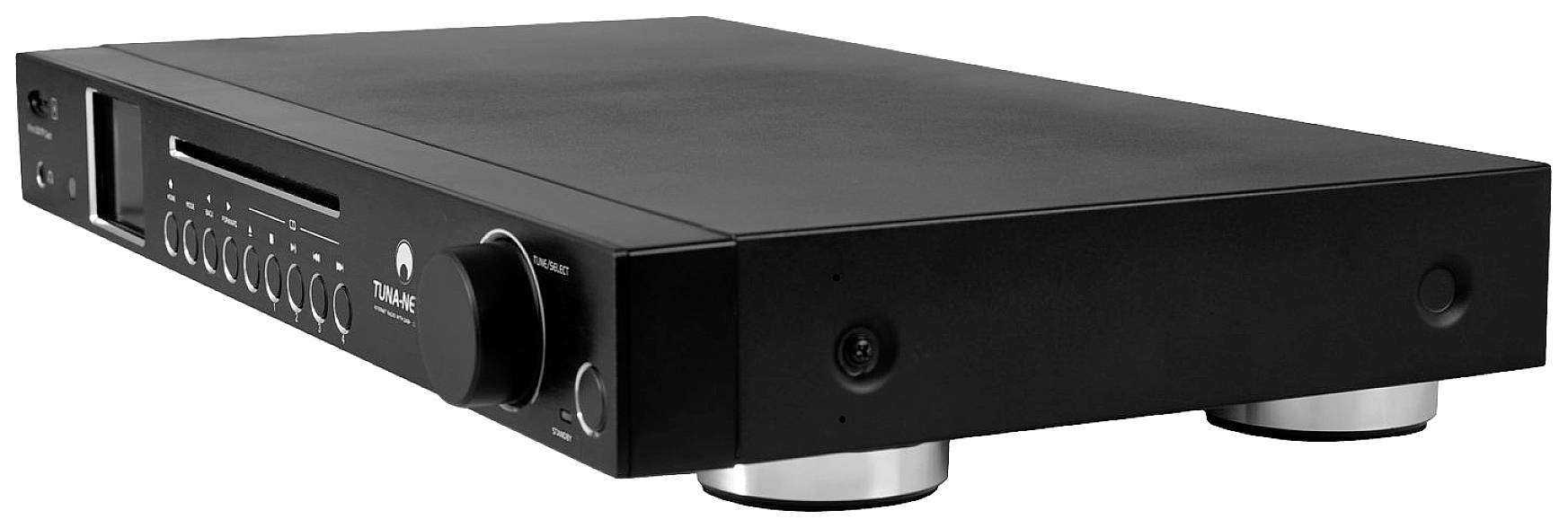 Omnitronic TUNA-NET-CD Internet radio CD player DAB+, Internet, FM CD, SD, Bluetooth, Wi-Fi, Internet radio Incl. remote control