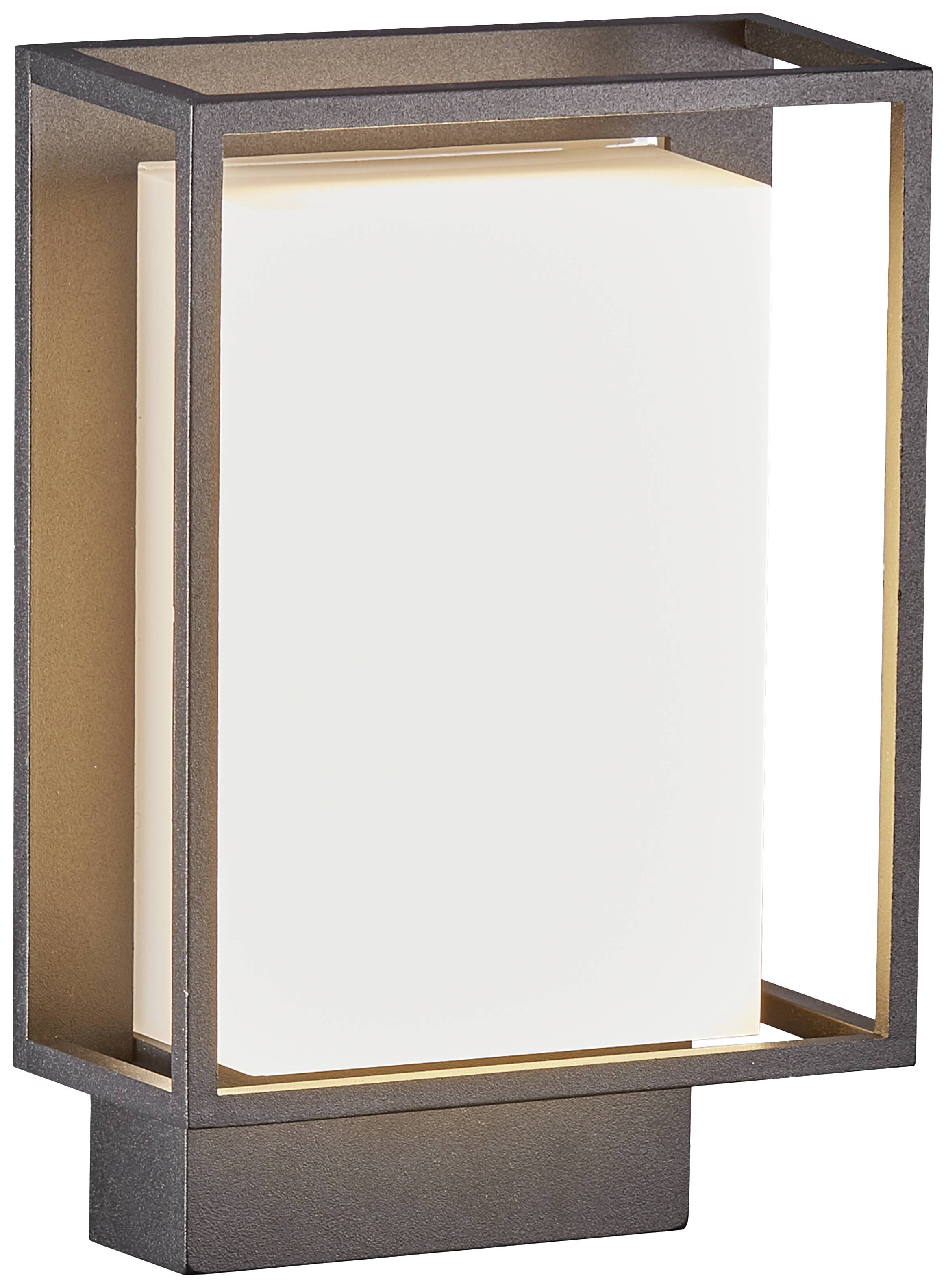 A modern wall light with a rectangular frame that emits a soft, diffused light. Suitable for contemporary interiors.