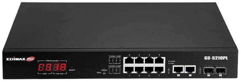 EDIMAX GS-5210PL Network switch 10 ports