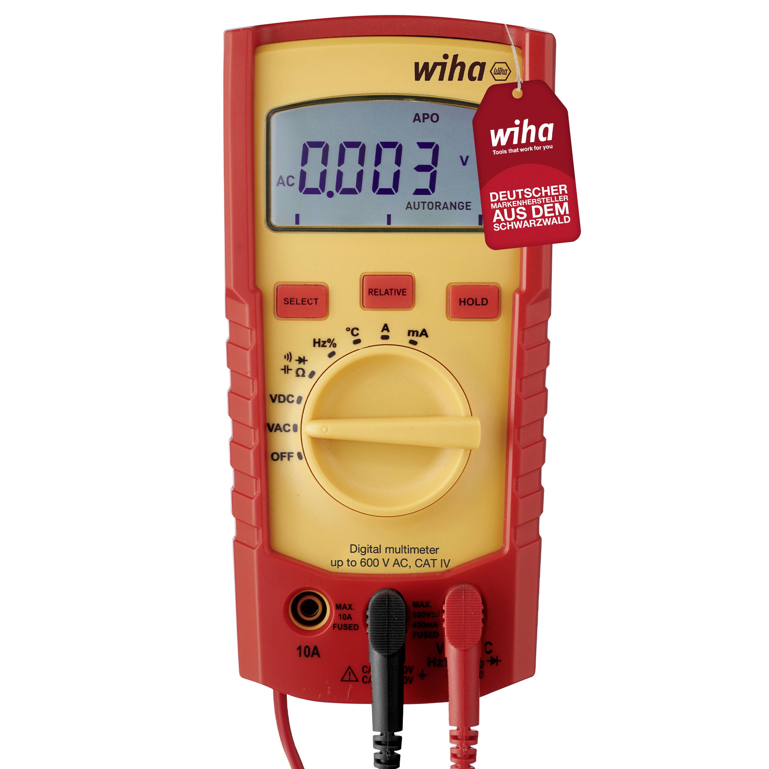 Wiha 45218 Handheld multimeter Digital CAT III 600 V, CAT IV 300 V