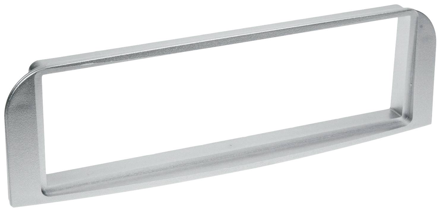 A rectangular silver metal frame, presumably for mounting electronic devices in a vehicle.Note: The translation is already in British English, so no further adjustments were needed.