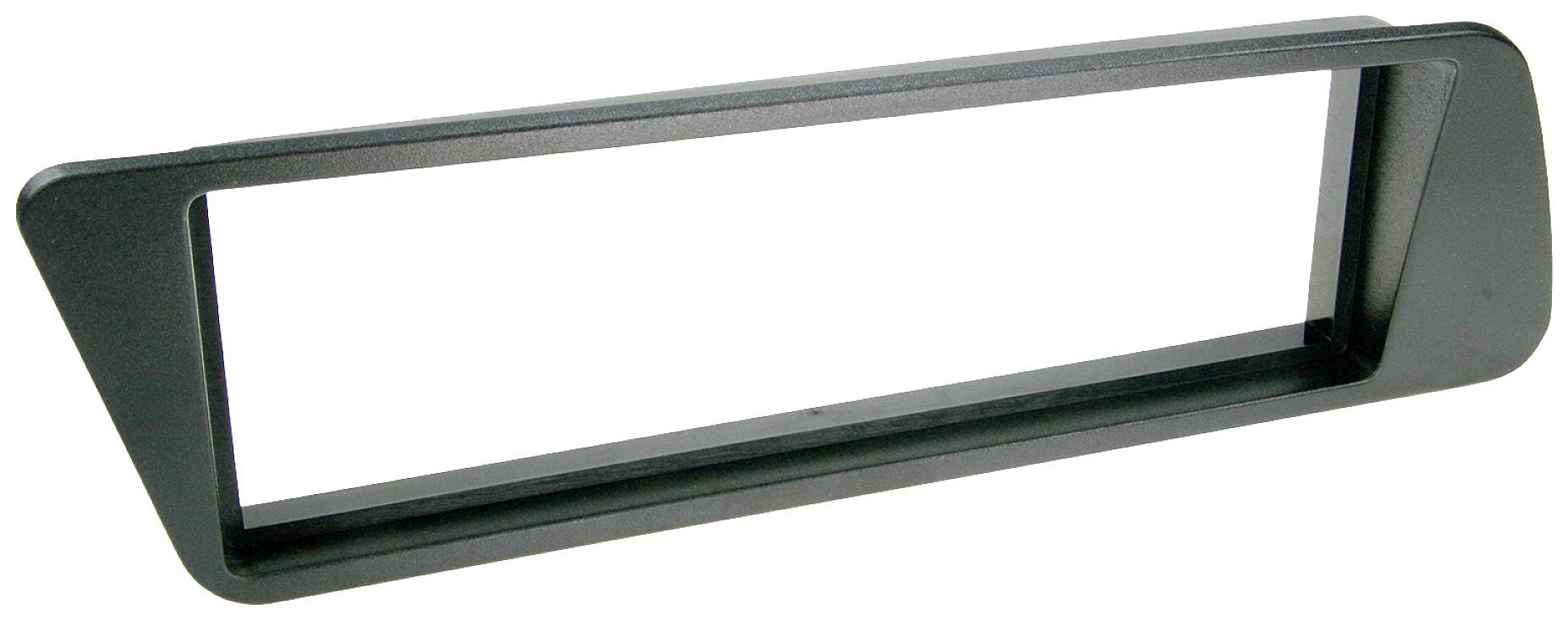 Rectangular black plastic frame, potentially used as a mounting bezel for radio or electronic equipment.