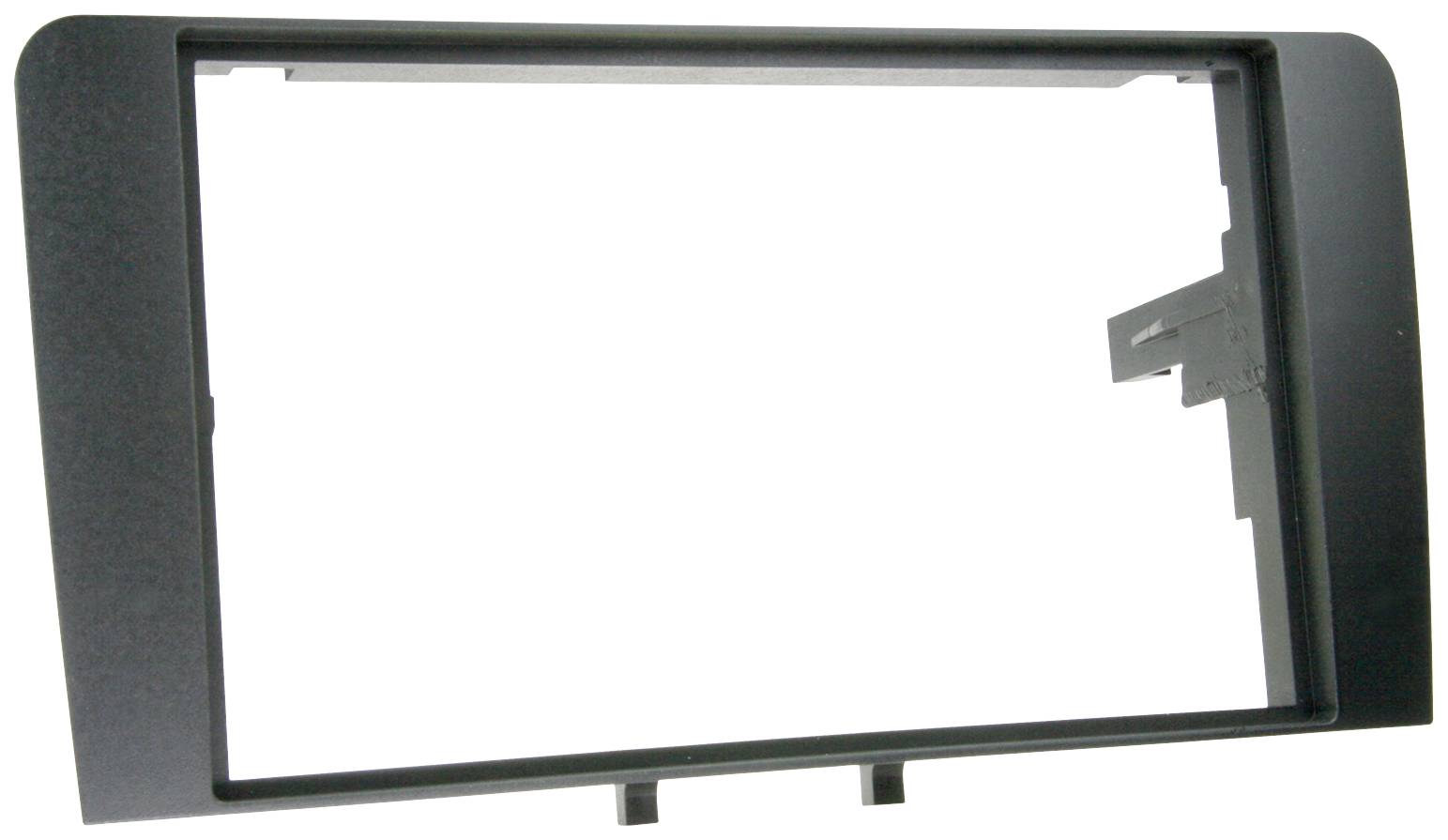 Rectangular black frame with a cut-out, suitable for installing a screen or device into a dashboard or wall.