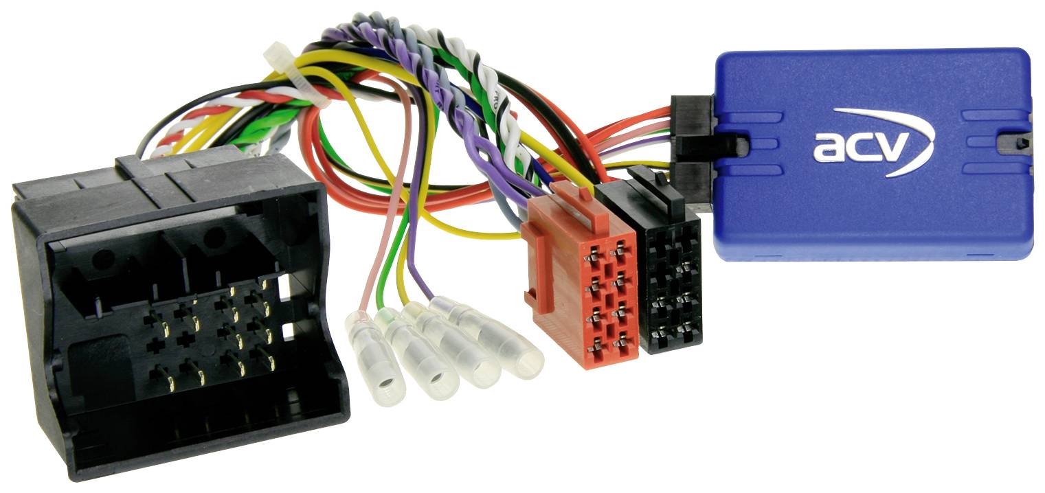 'A cable adapter with various plugs and a blue module with the inscription 