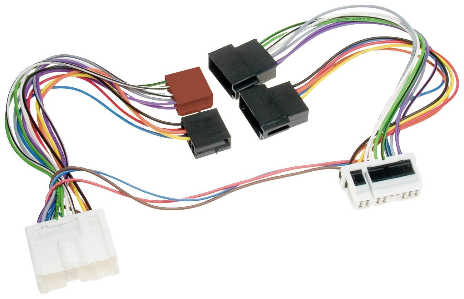 Multi-coloured cable assemblies with connectors at both ends for connecting electronic devices.