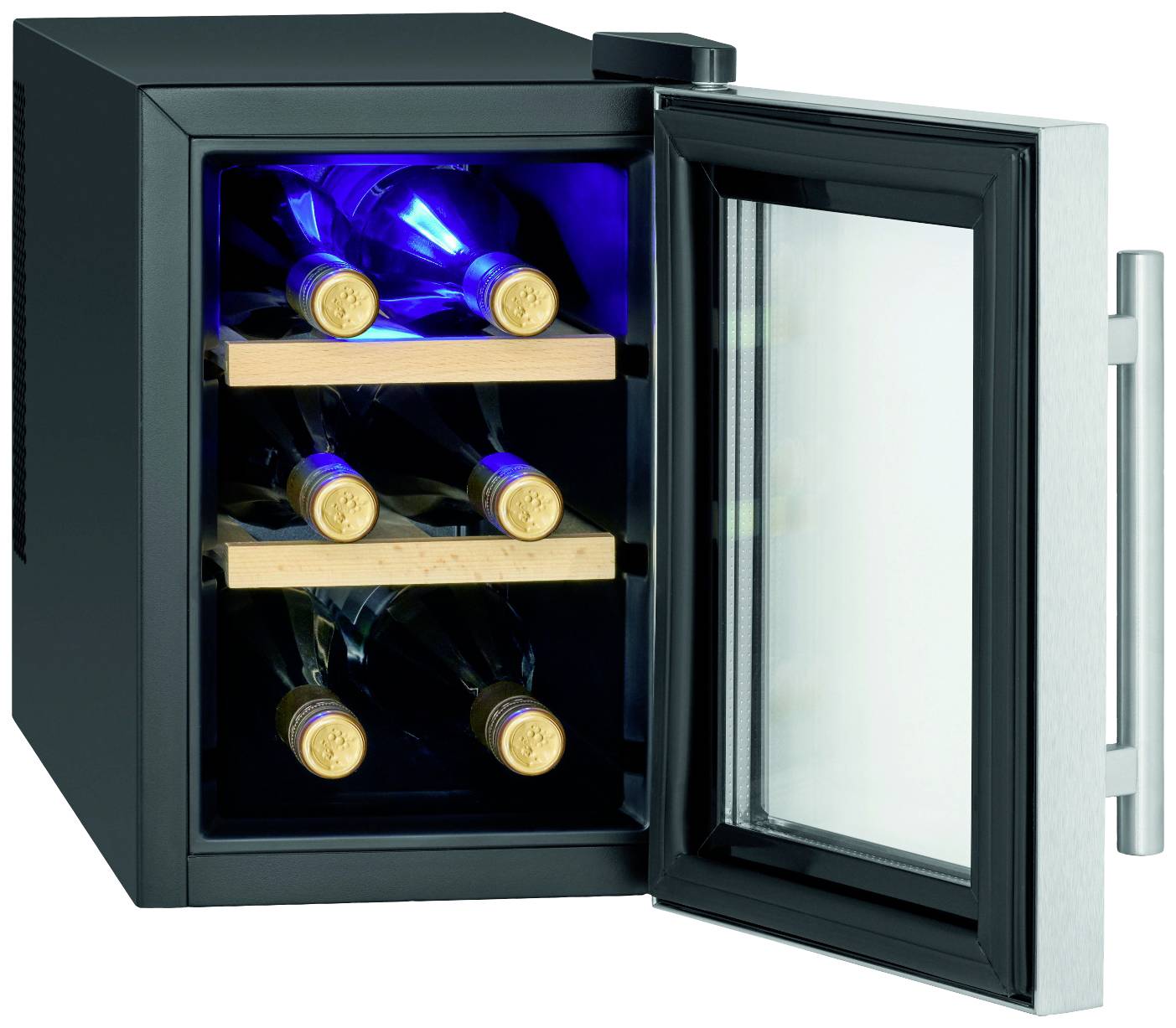 Profi Cook PC-WK 1231 Glass door fridge 17 l EEC: G (A - G) Free standing Inox finish, Black