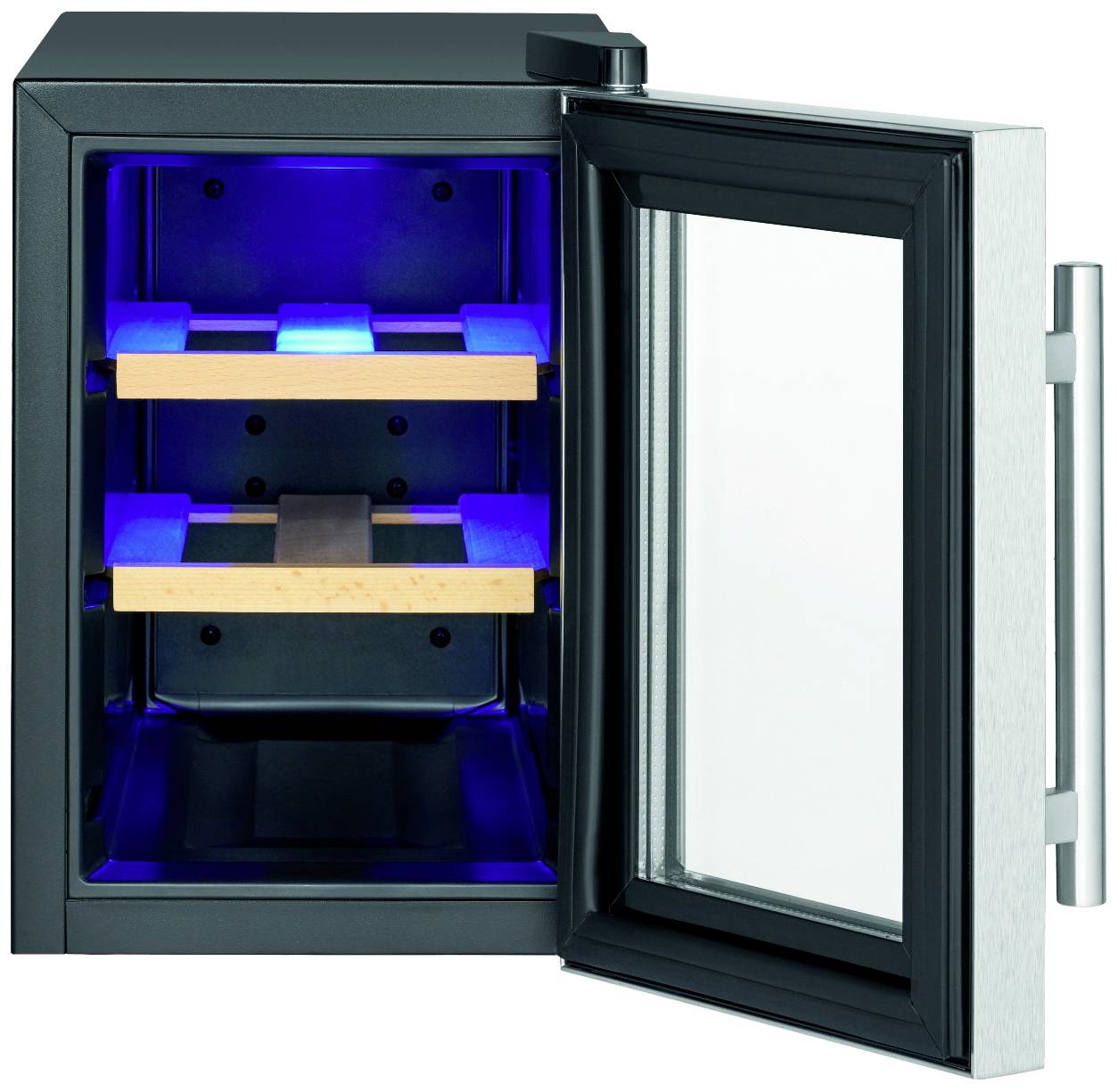 Profi Cook PC-WK 1231 Glass door fridge 17 l EEC: G (A - G) Free standing Inox finish, Black